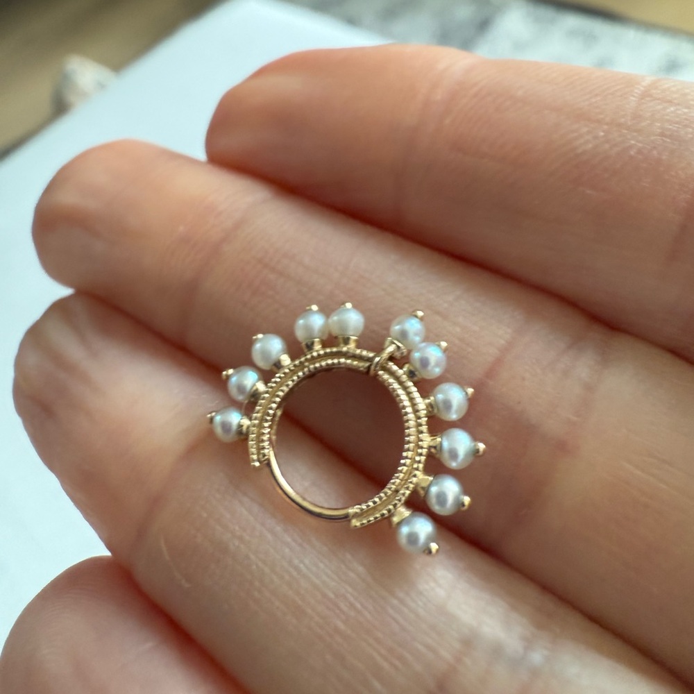 Maria Tash Pearl Coronet Earrings